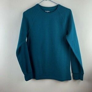 Goodfellow Size Small Mens Small Crew Neck Long Sleeve Knit Shirt Teal
